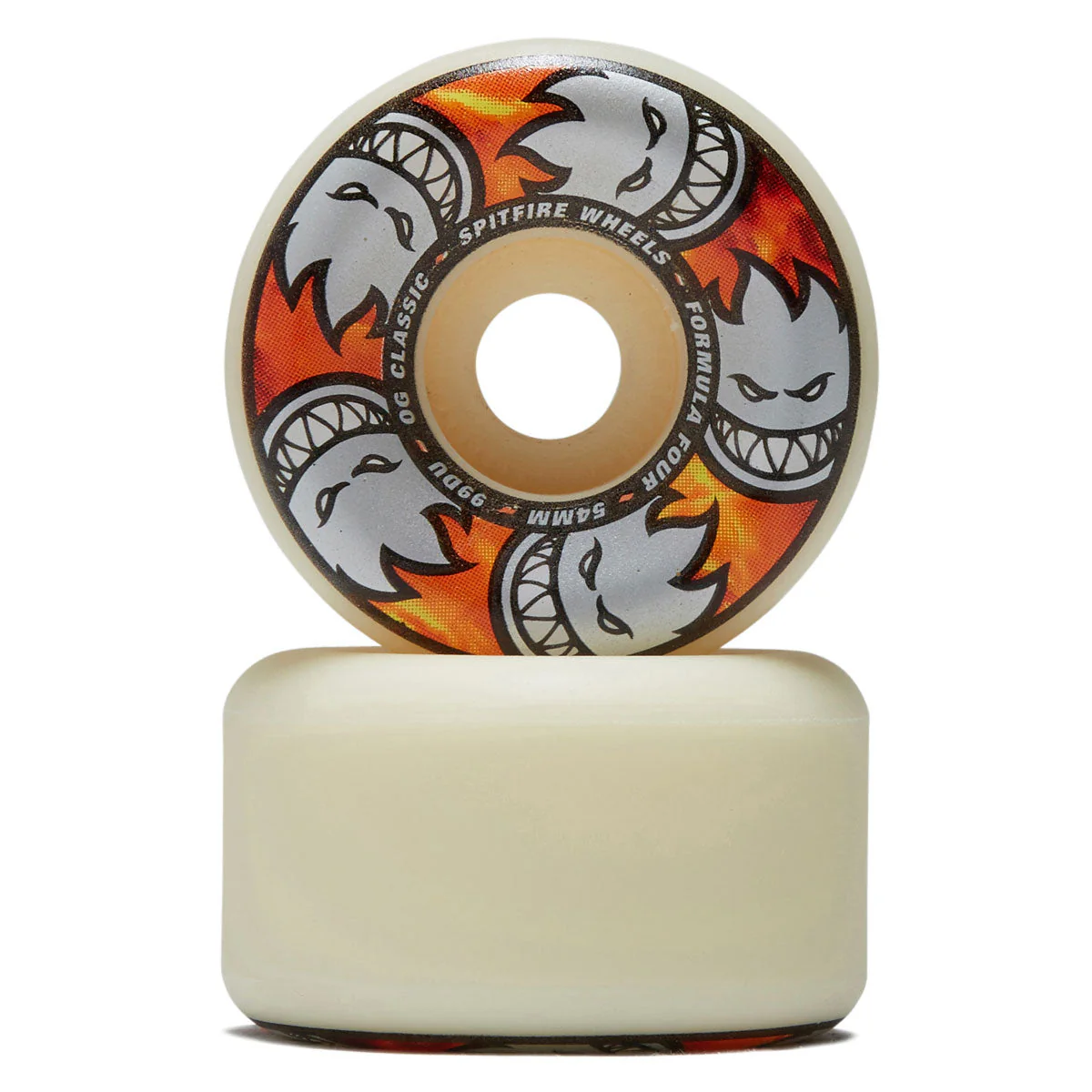 Spitfire Team Multiball F4 99d OG Classic Skateboard Wheels - Natural - 54mm - Image 2