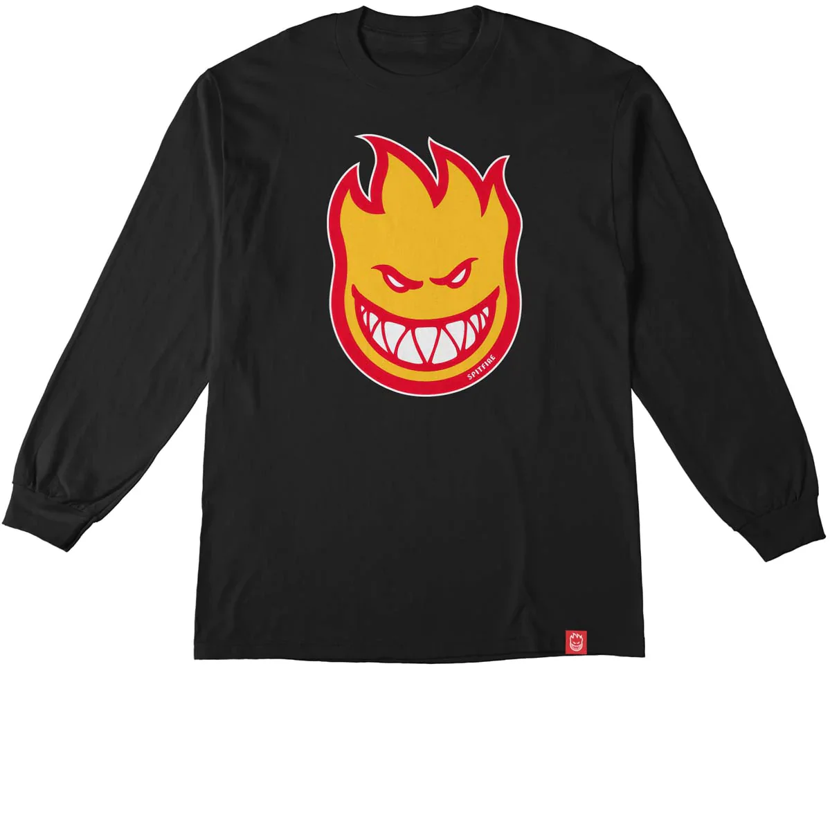Spitfire Youth Bighead Fill Long Sleeve T-Shirt - Black/Gold/Red