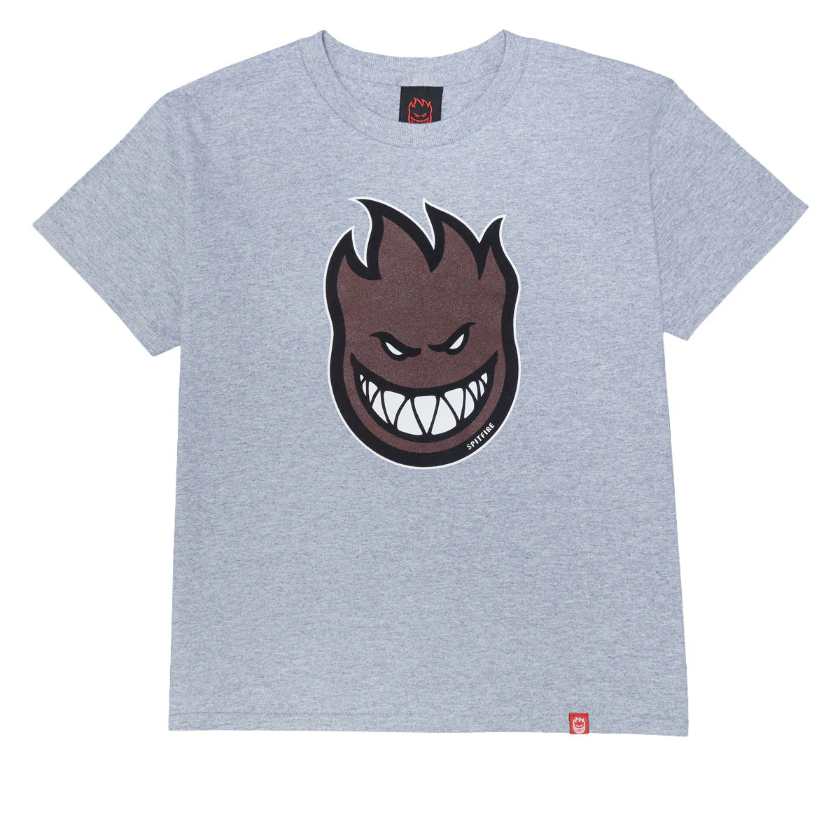 Spitfire Youth Bighead Fill T-Shirt - Sport Grey/Dark Red/Black/White