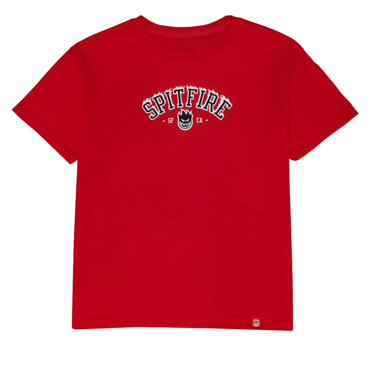 Spitfire Youth Team Bighead Flames T-Shirt - Red/Black/White