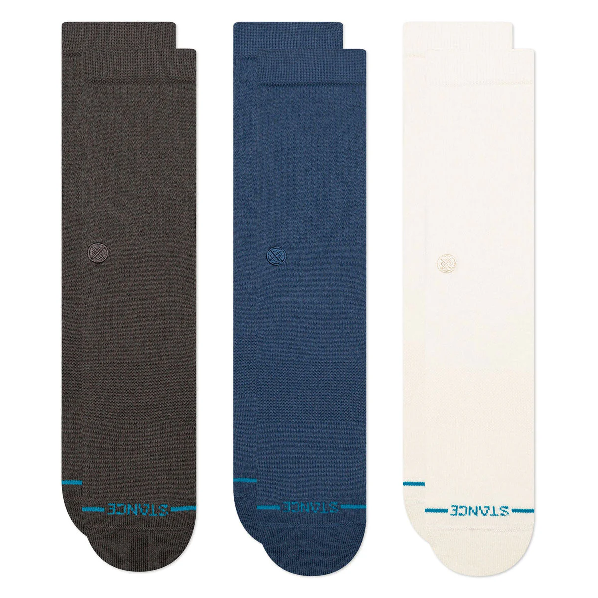 Stance Icon 3 Pack Of Socks - Charcoal - Image 3