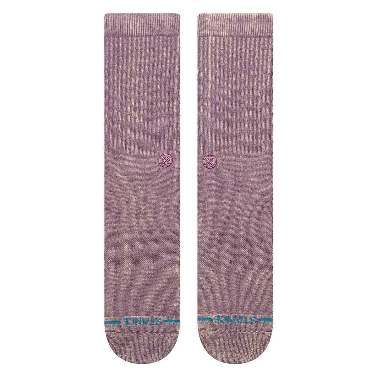Stance Icon Dyed Crew Socks - Plum - Image 2