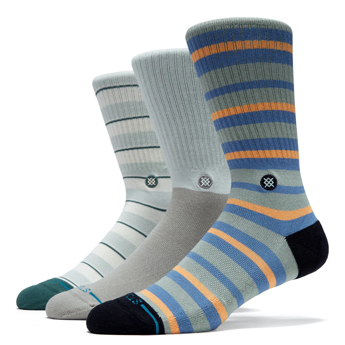 Stance Prep Stripe 3 Pack Of Socks - Pale Blue