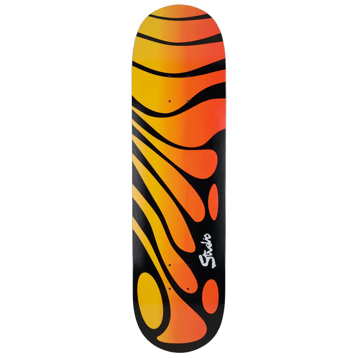 Studio Organic Plus Skateboard Deck - Black/Orange Fade - 8.125"