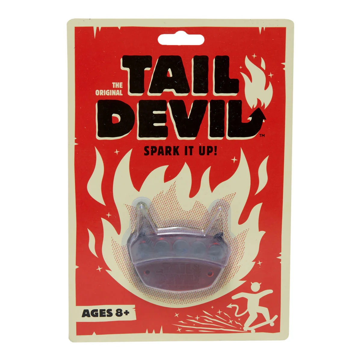 Tail Devil Skateboard Spark Plate - Red - Image 2