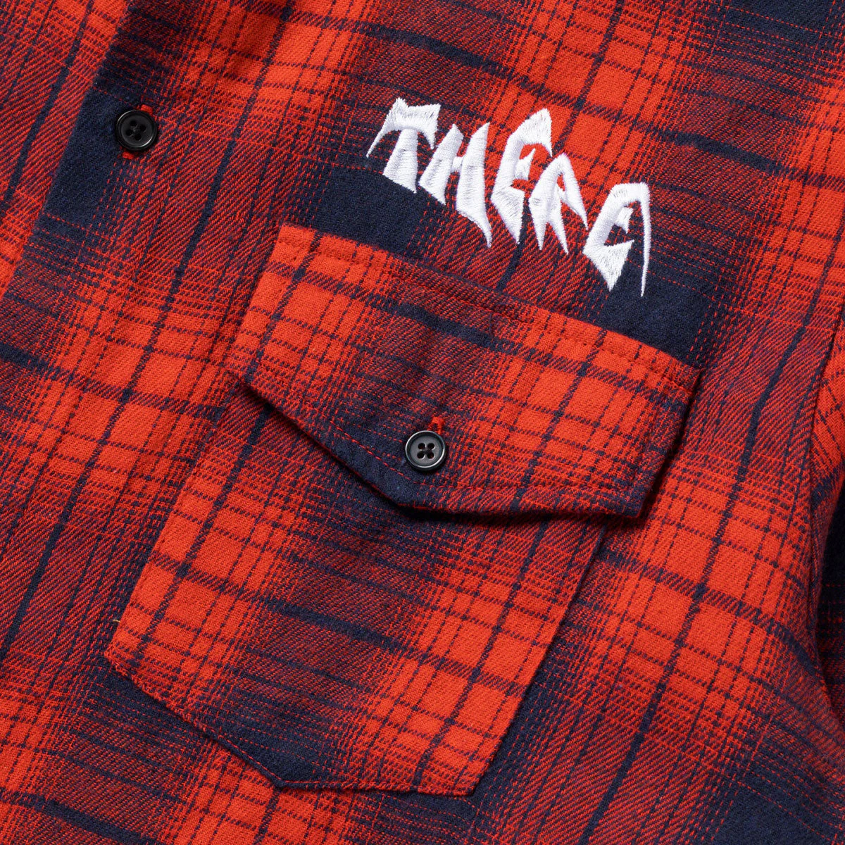 There Sally Long Sleeve Flannel Shirt - Red Plaid - Image 3