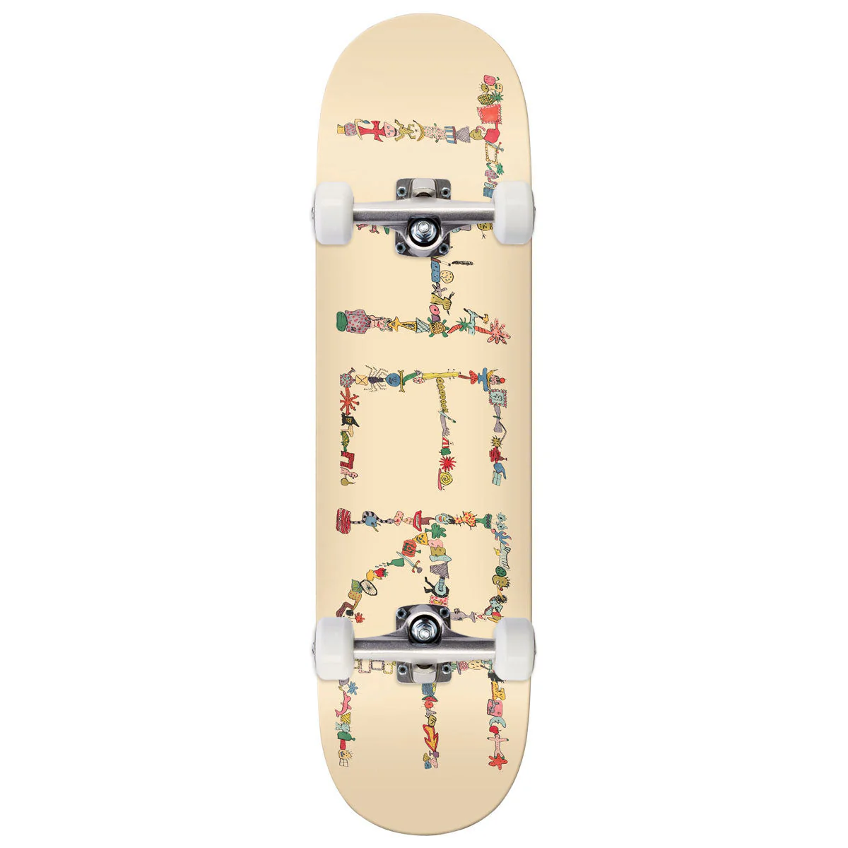 There Team Detritus Skateboard Complete - Beige - 8.12"