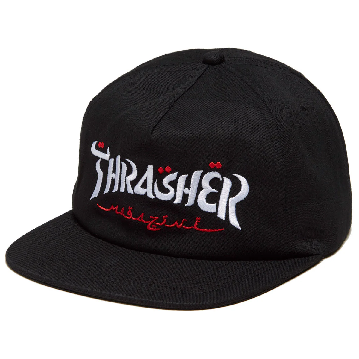 Thrasher Calligraphy Snapback Hat - Black