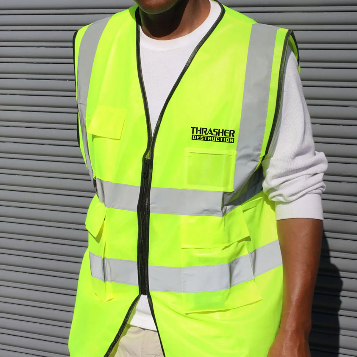 Thrasher Destruction Safety Vest - Safety Green - Image 3