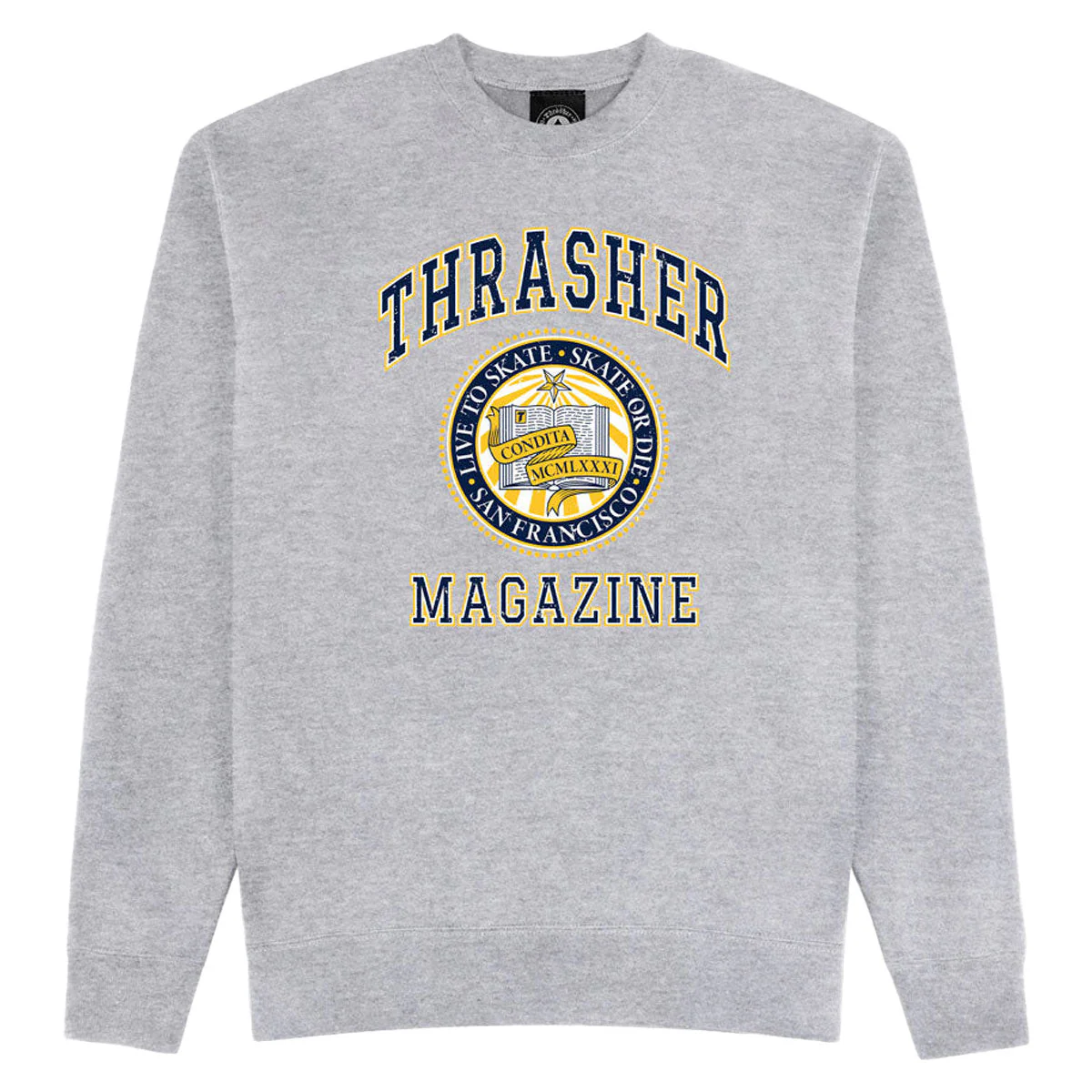 Thrasher Dropout Crewneck Sweatshirt - Ash Grey