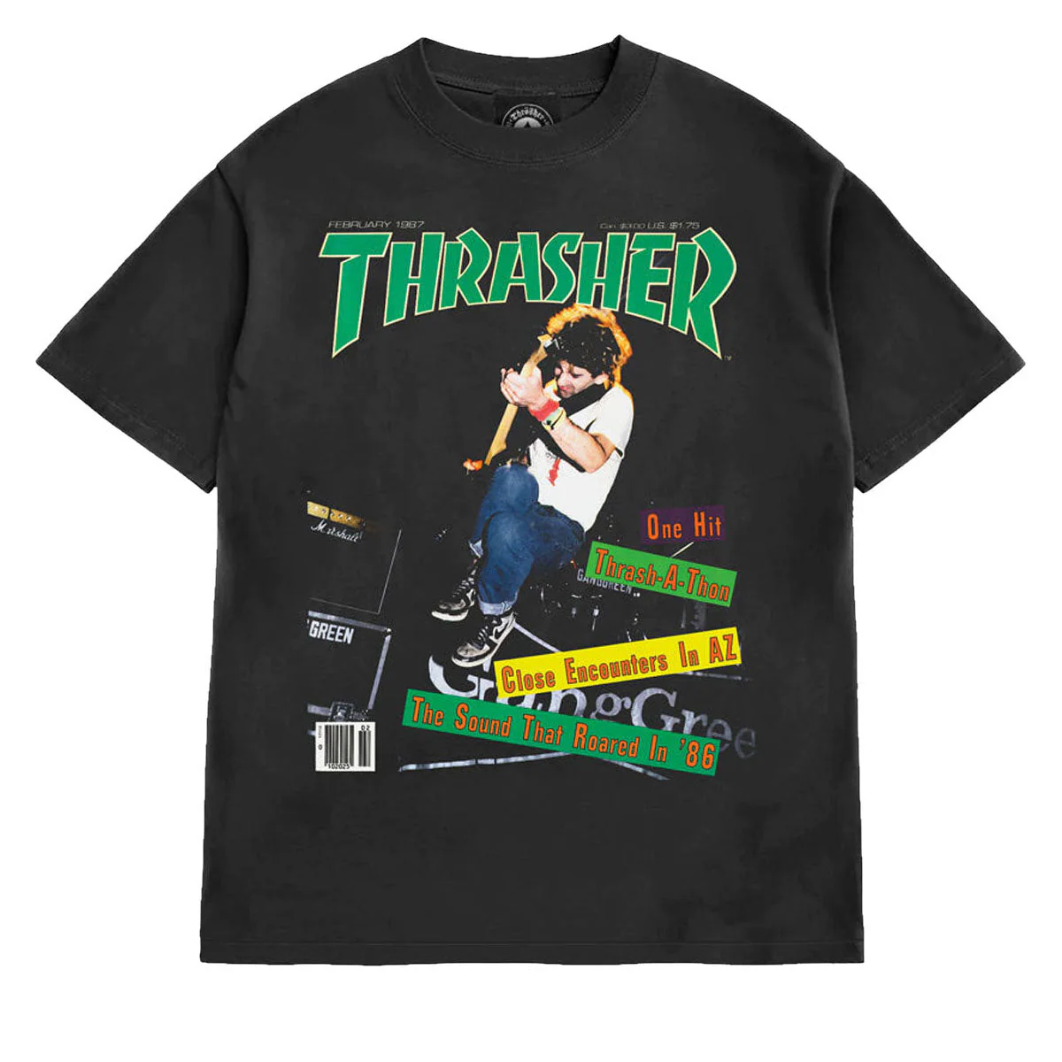 Thrasher February 1987 Vintage T-Shirt - Black