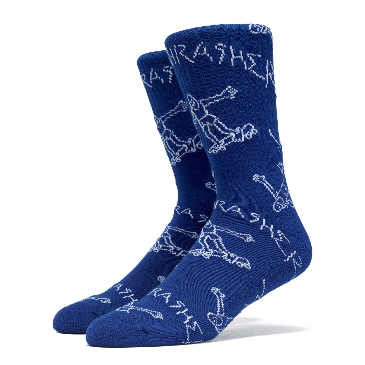 Thrasher Gonz Crew Socks - Blue/White