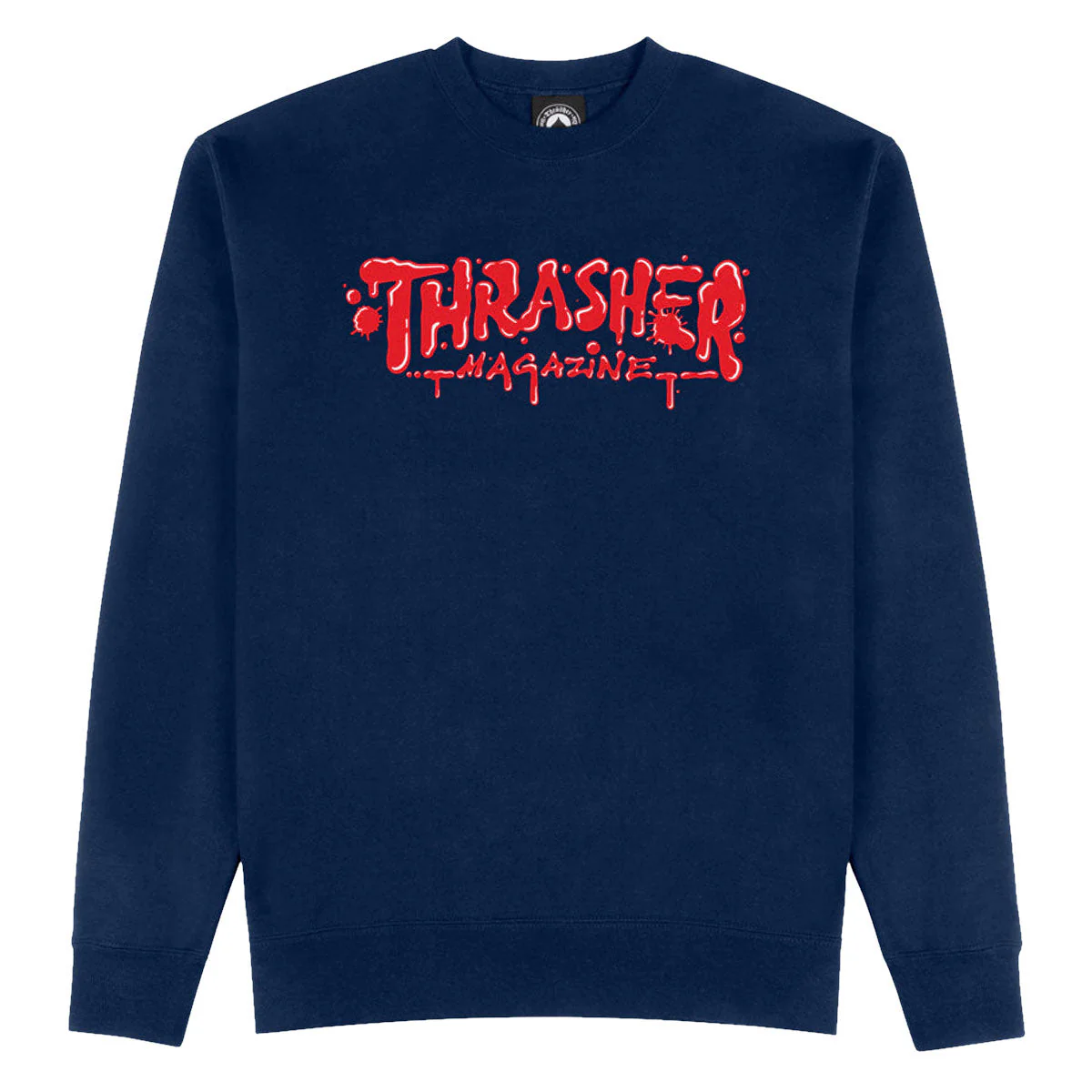 Thrasher Wet Paint Crewneck Sweatshirt - Navy