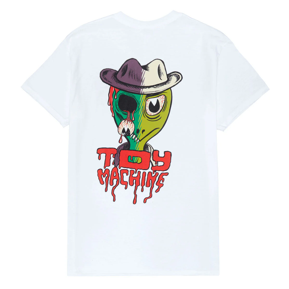 Toy Machine Half N Half T-Shirt - White