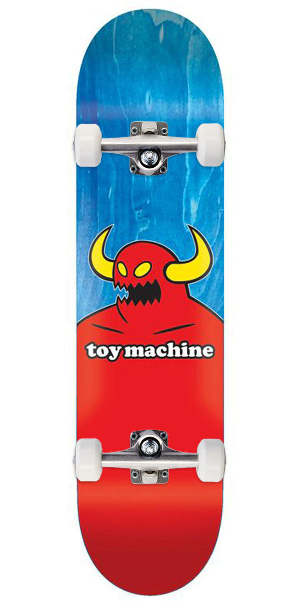Toy Machine Monster Mini Skateboard Complete - Assorted Stains - 7.38"