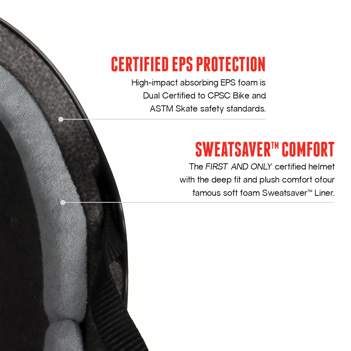 Triple Eight Certified Sweatsaver Helmet - Carbon Rubber - Image 2