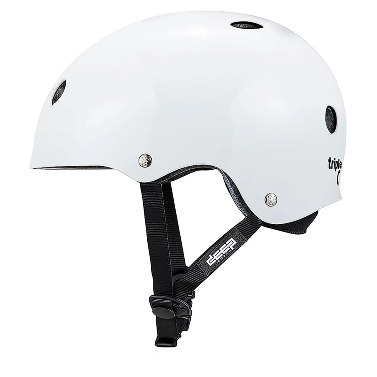 Triple Eight Deep Cover Helmet - White Glossy - Image 3