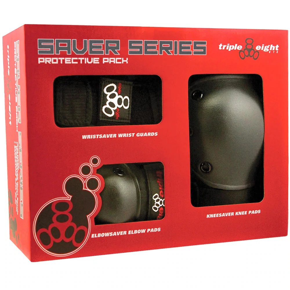 Triple Eight Saver Series High Impact 3 Pack of Pads - Black - Image 2