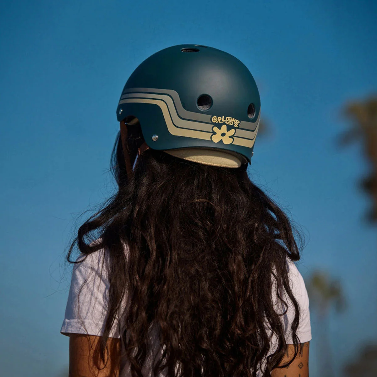 Triple Eight x GRLSWIRL Deep Cover Helmet - Retro Blue-Gray - Image 4