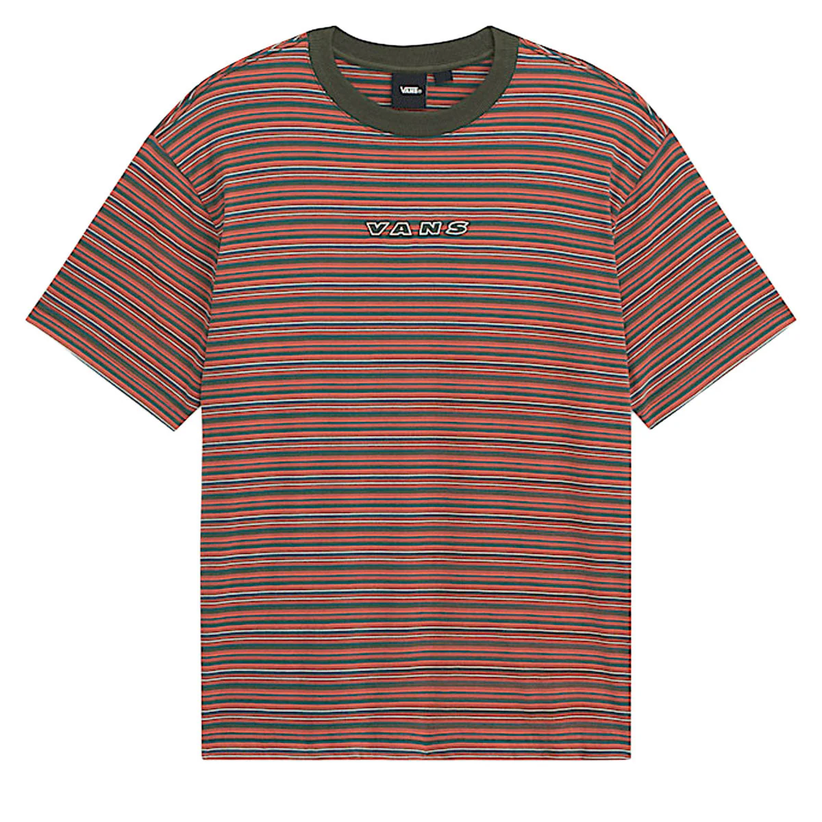 Vans Cameron Stripe T-Shirt - Obsidian Fern/Light Bronze