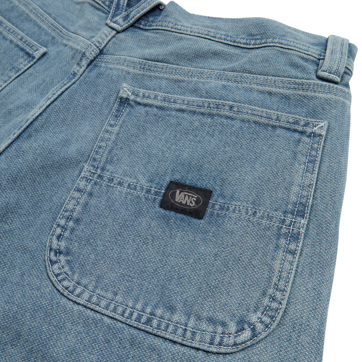Vans Chore Loose Denim Shorts - Stonewash Blue - Image 3