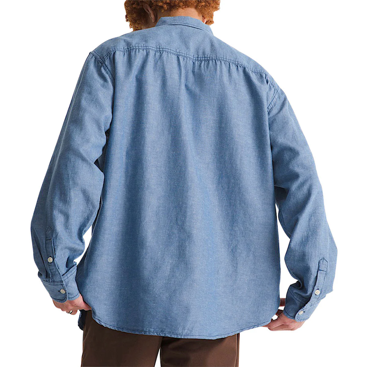 Vans Lawson Solid Oxford Long Sleeve Shirt - True Navy - Image 3