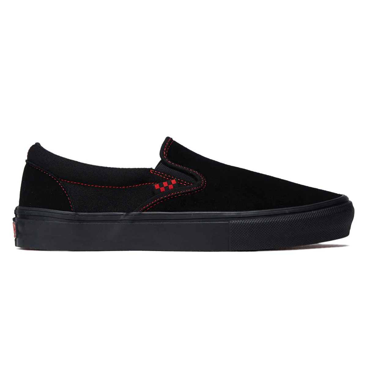 Vans Skate Slip-On Shoes - Black/Black/Red