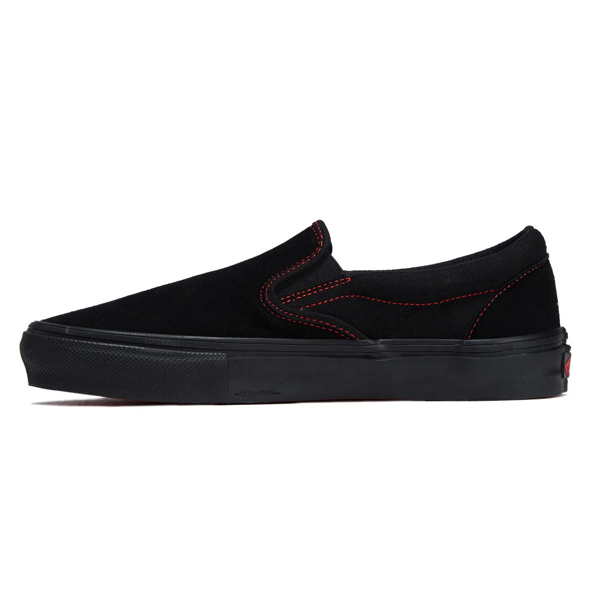 Vans Skate Slip-On Shoes - Black/Black/Red - Image 2