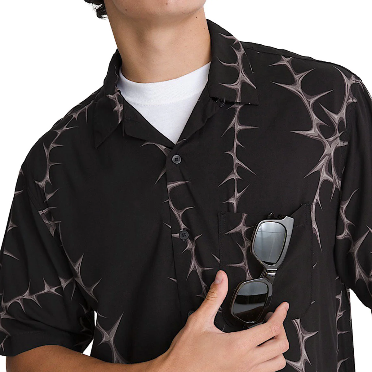 Vans Van Doren Printed Camp Shirt - Black - Image 4