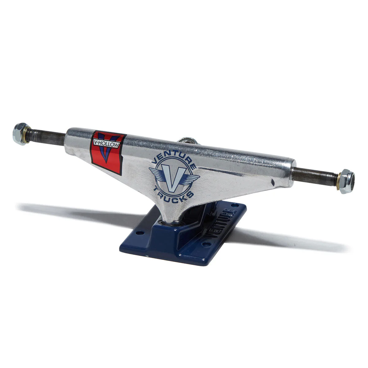 Venture Wings Team Hollow Edition Skateboard Trucks - Polished/Blue - 5.2 Hi
