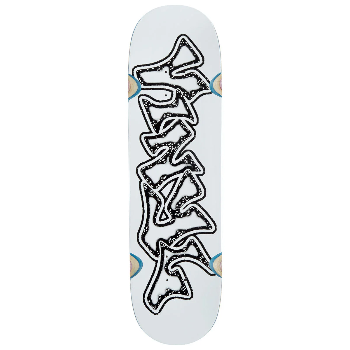 Vinyl Graffiti Logo Wheel Wells Skateboard Deck - 8.50"