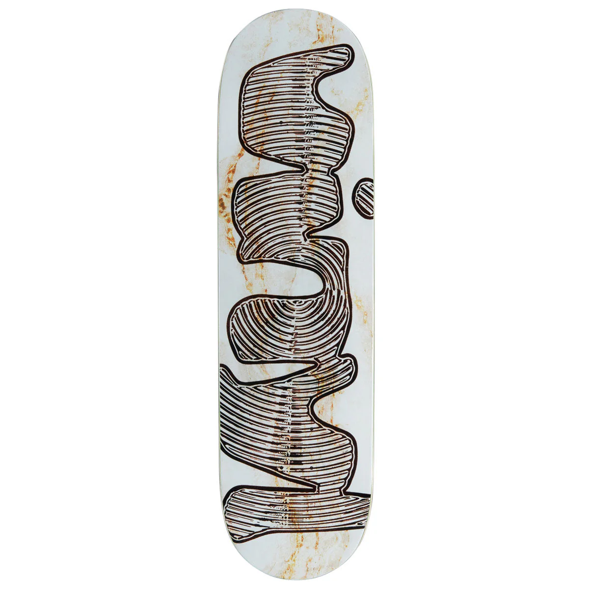 Vinyl Spiral Skateboard Deck - White Marble - 8.50"