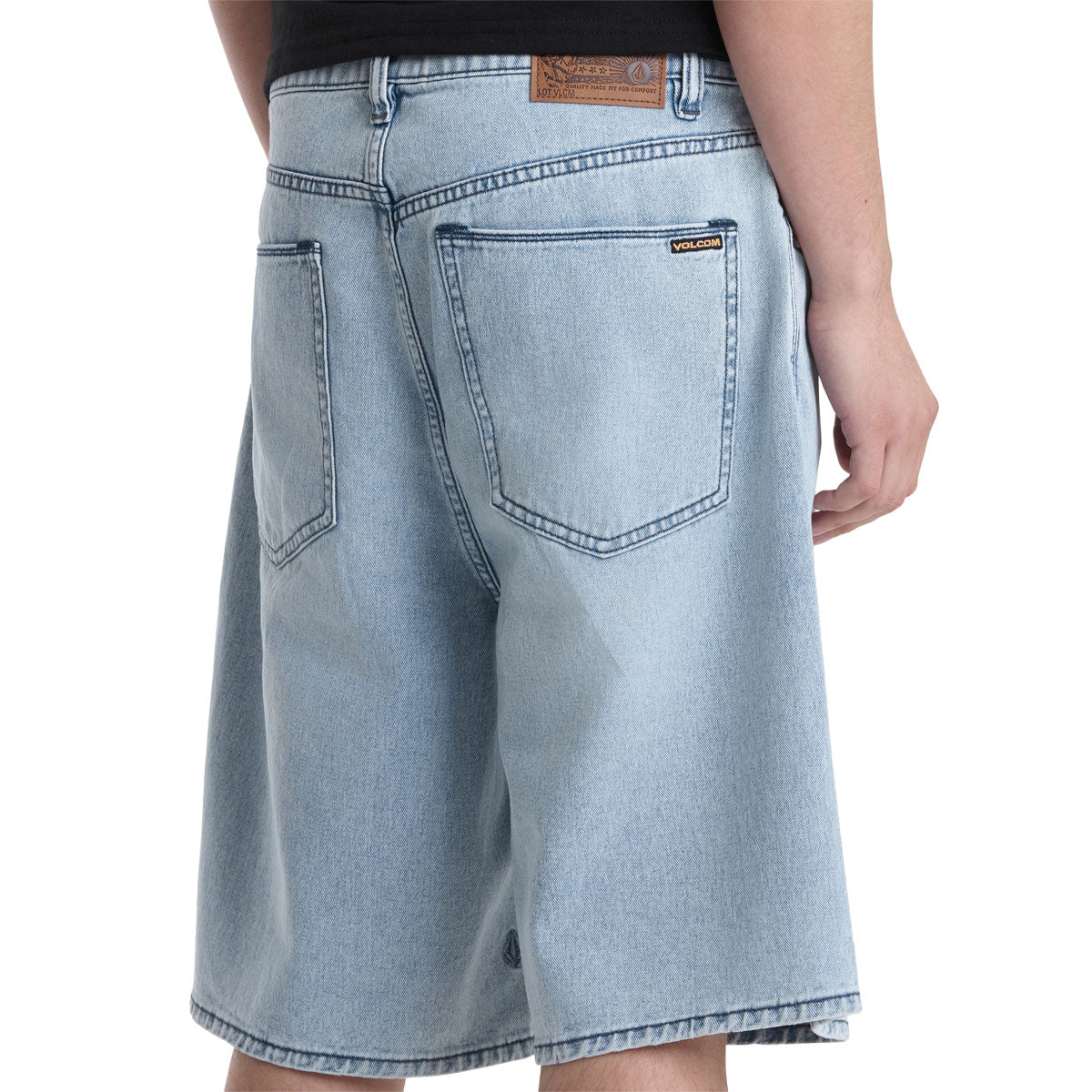 Volcom Billow Denim 22 Shorts - Dust Bowl Indigo - Image 4