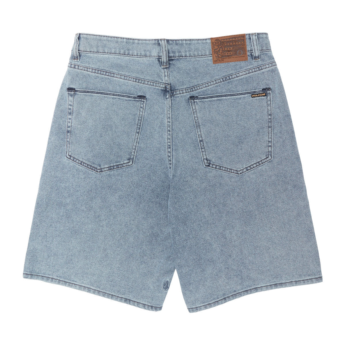 Volcom Billow Denim 22 Shorts - Dust Bowl Indigo - Image 5