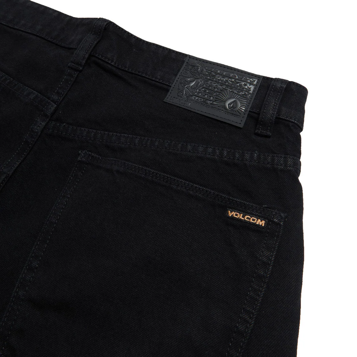 Volcom Billow Denim 22 Shorts - New Black - Image 5