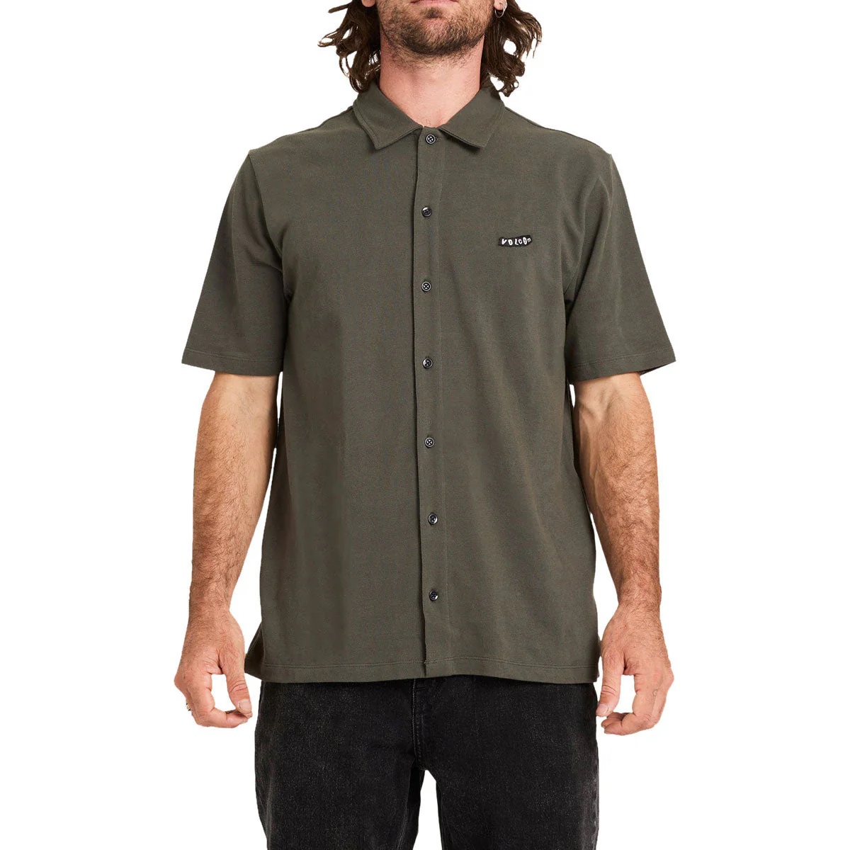 Volcom Chavo Button Down Shirt - Castlerock