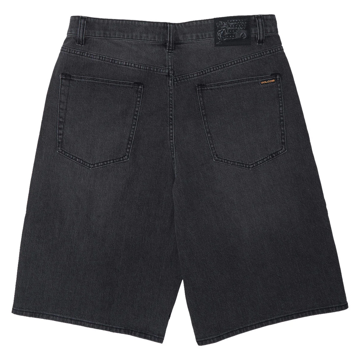 Volcom Chillow Denim 24 Shorts - Black Grey - Image 2