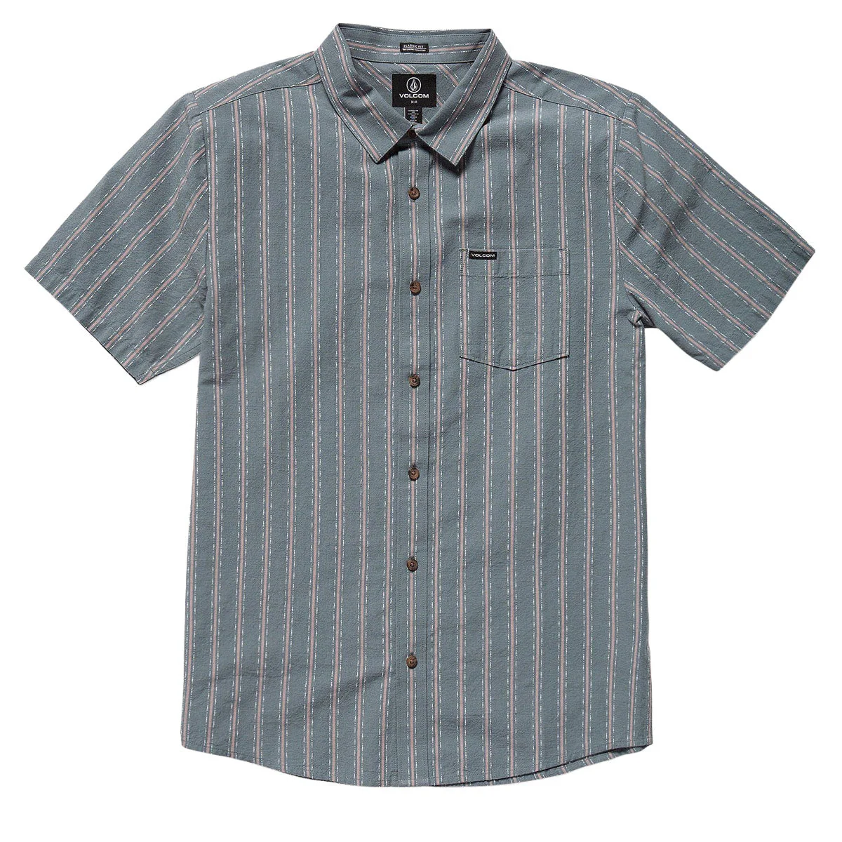 Volcom Sato Stripe Shirt - Tradewinds - Image 3
