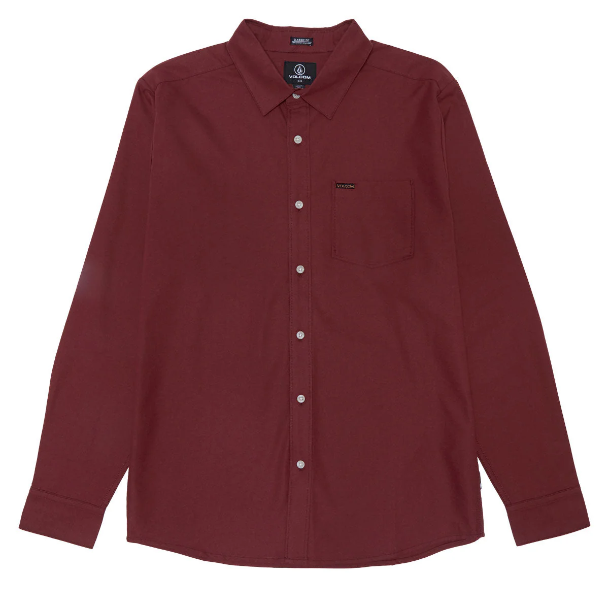 Volcom Veeco Oxford Long Sleeve Shirt - Merlot