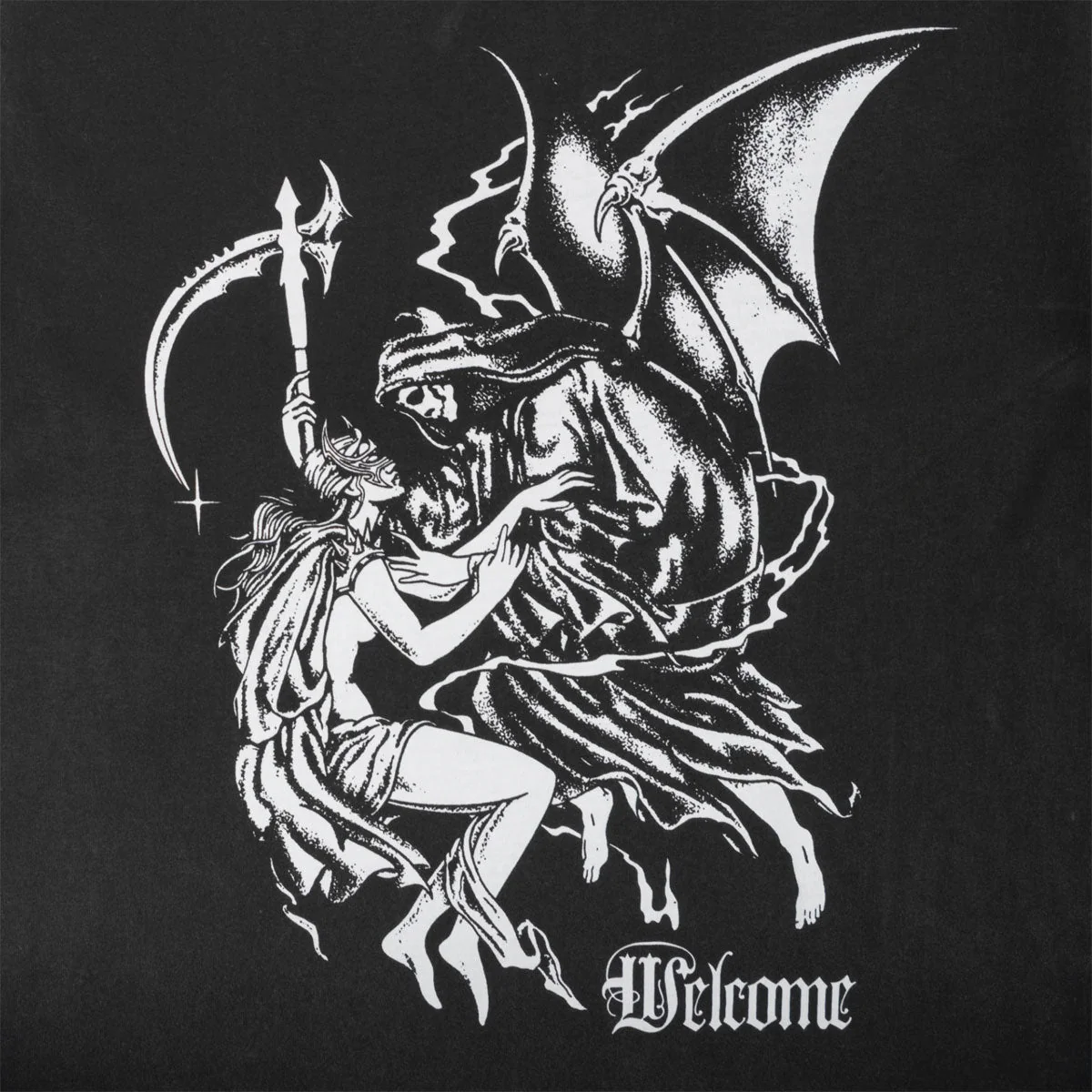 Welcome Archangel Overprint T-Shirt - Black/White - Image 2