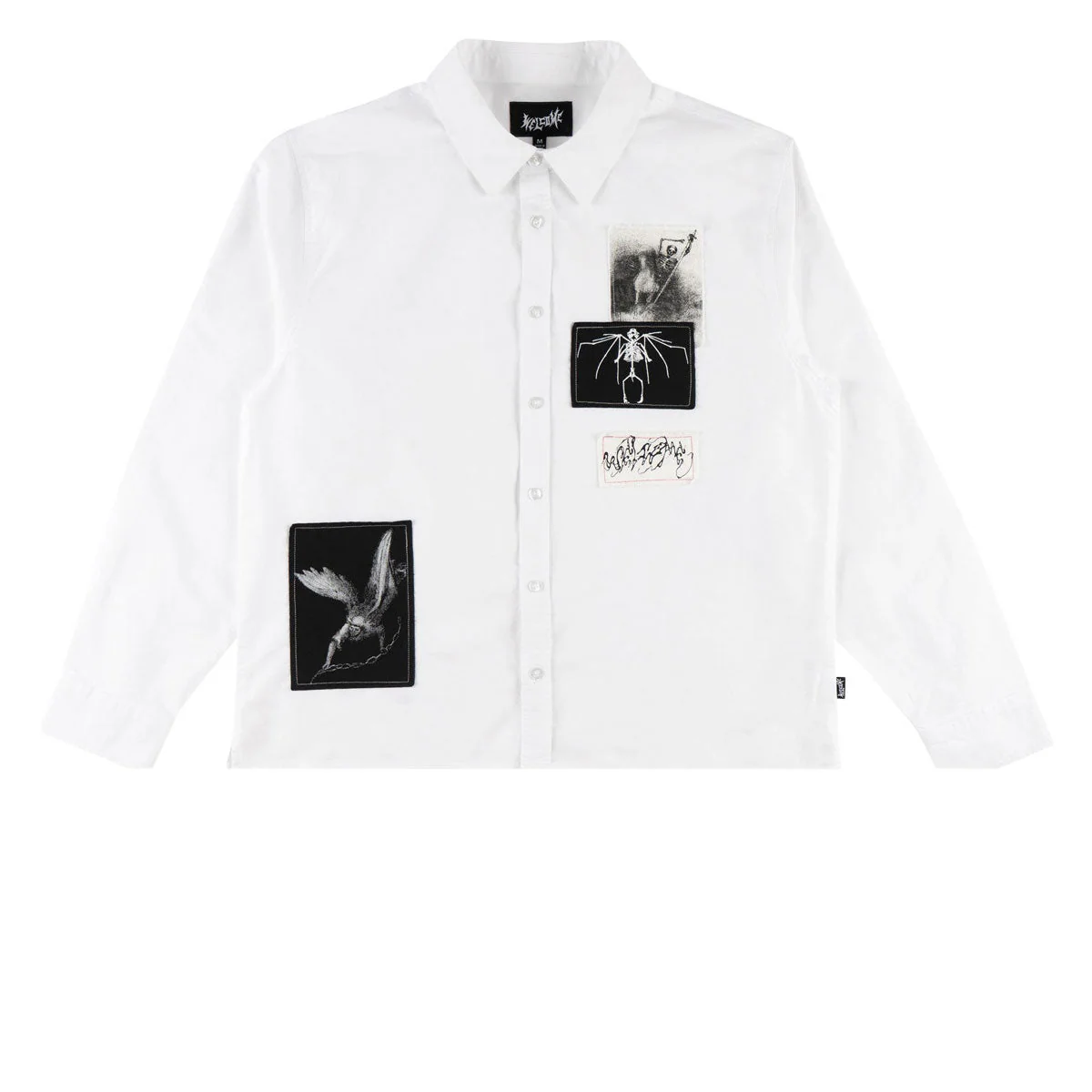 Welcome Bygone Oxford Patches Long Sleeve Shirt - White