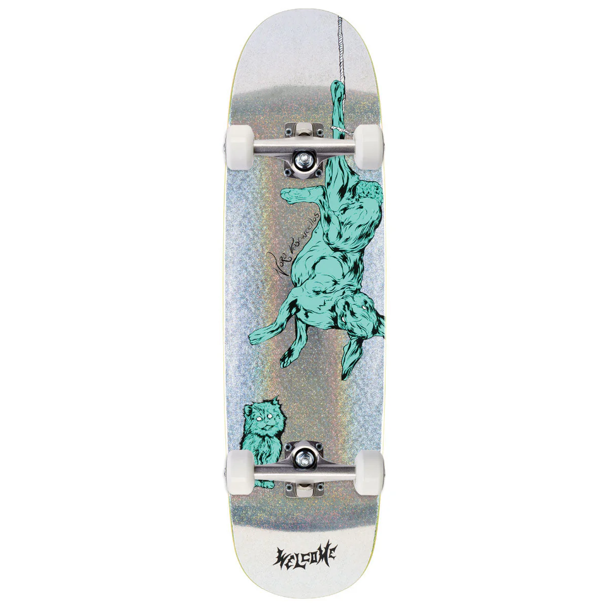 Welcome Fairy Tale Nora Vasconcellos On Sphynx Skateboard Complete - Glitter Prism Foil - 8.80"