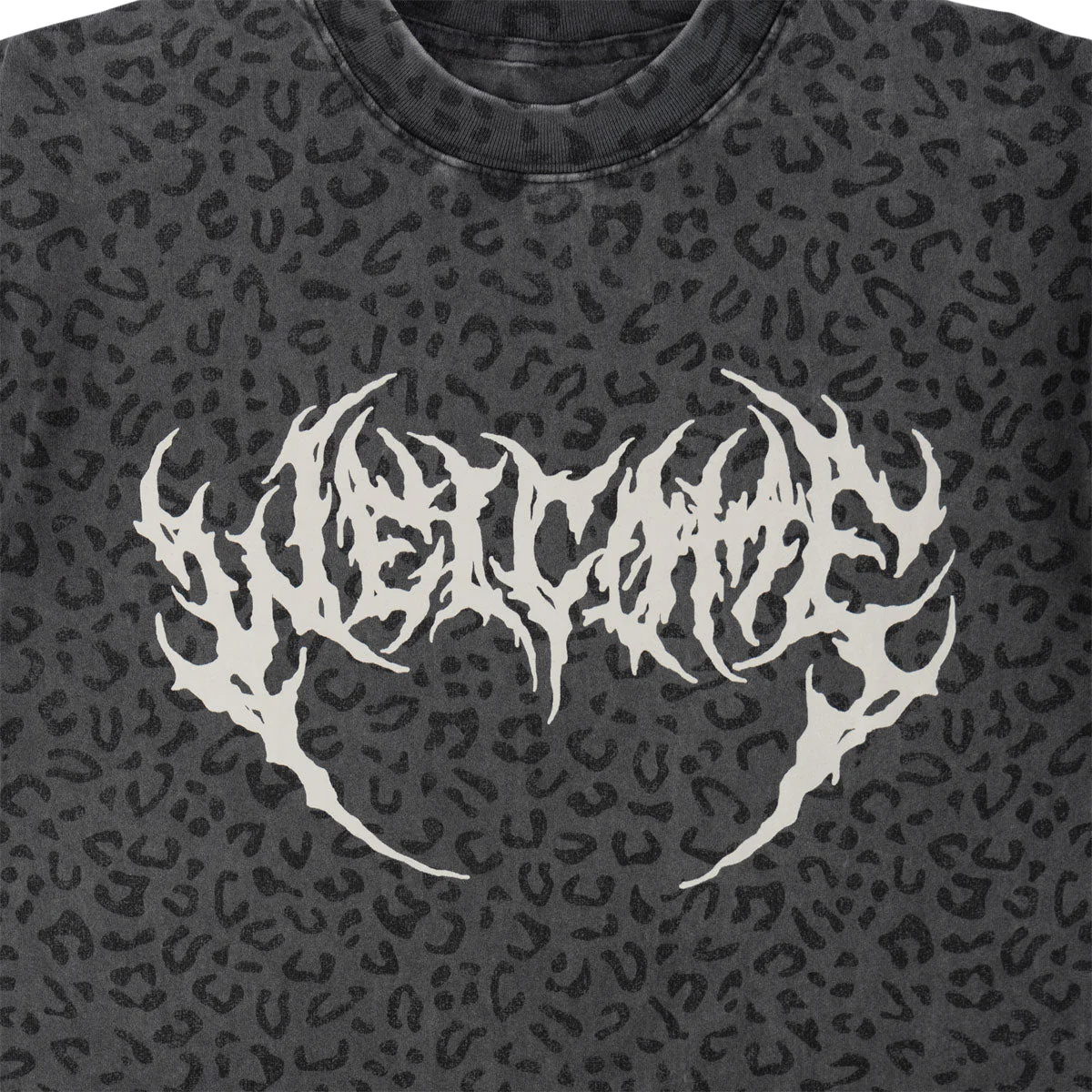 Welcome Fang T-Shirt - Vintage Black/Leopard - Image 2