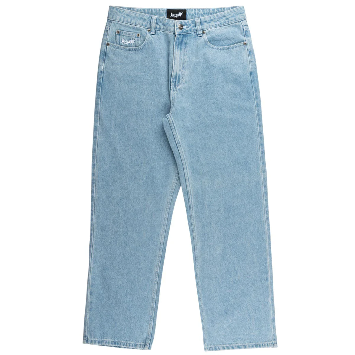 Welcome Immortal Loose Straight Denim Jeans - Washed Blue
