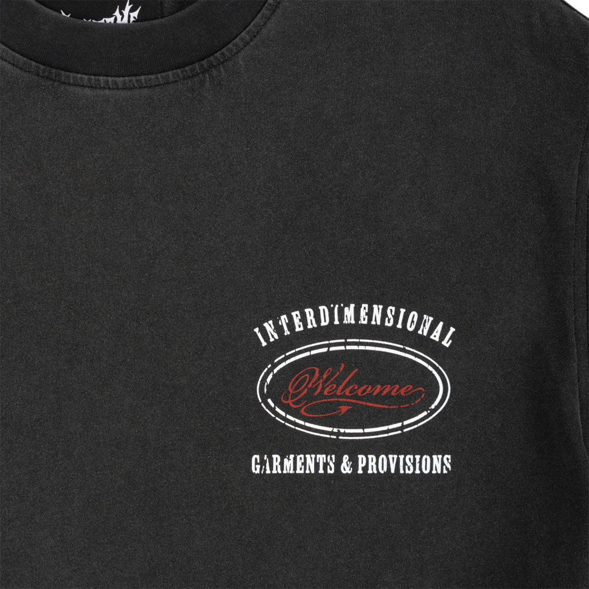 Welcome Pegasus Layered Long Sleeve T-Shirt - Vintage Black/White - Image 4