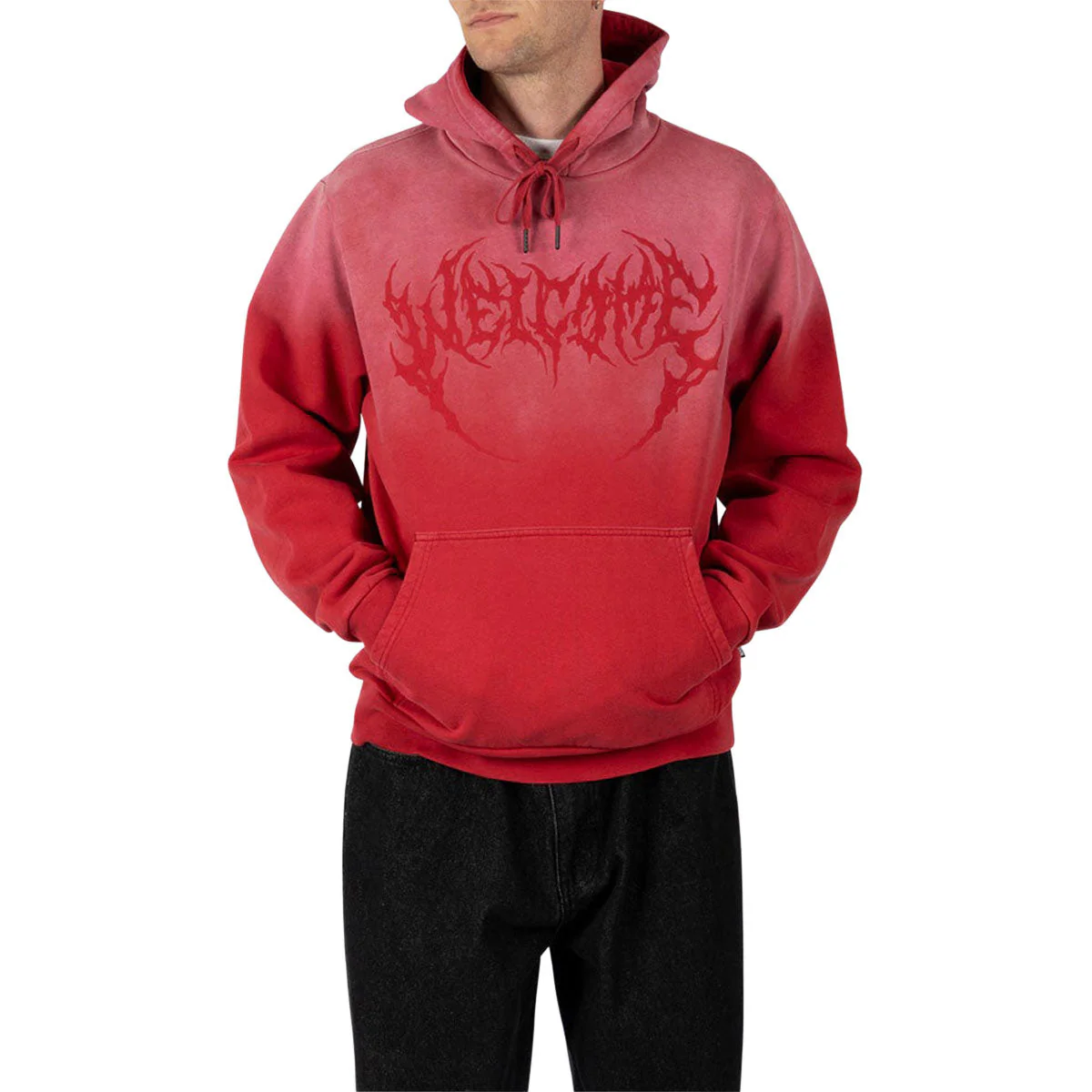 Welcome Phantom Sun Fade Hoodie - Red Fade - Image 4