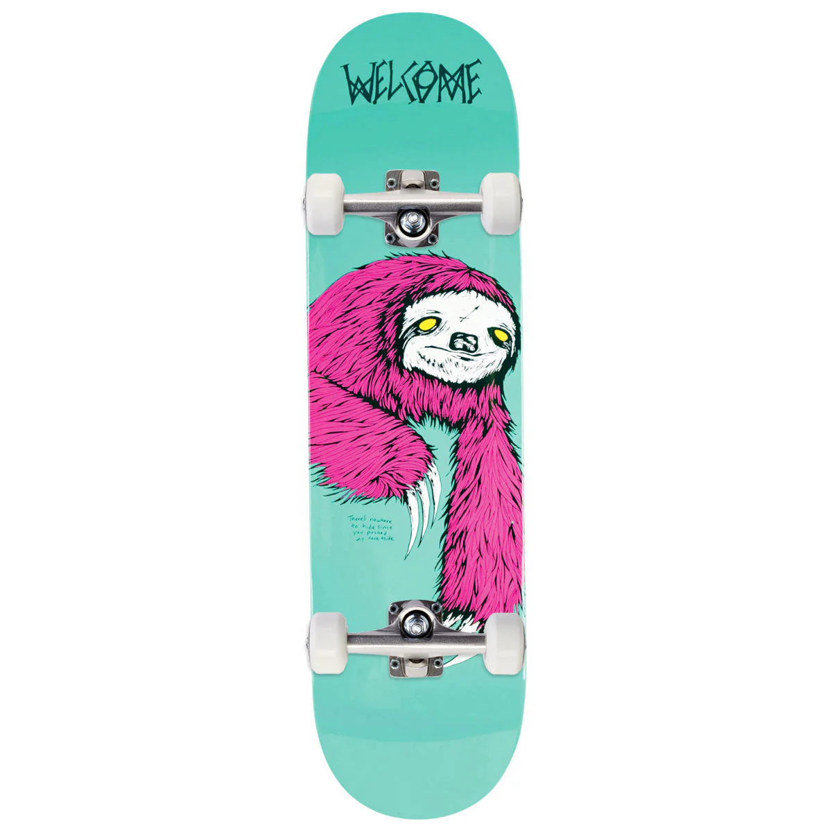 Welcome Sloth Skateboard Complete - Teal Dip - 8.50"