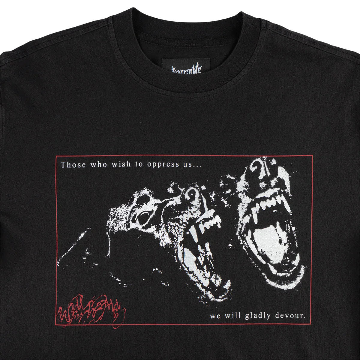 Welcome Snarl Layered Long Sleeve T-Shirt - Black - Image 3