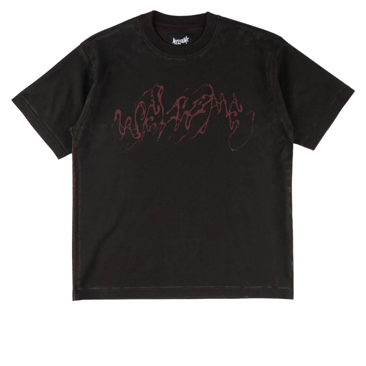 Welcome Weep Overprint T-Shirt - Black/Plum