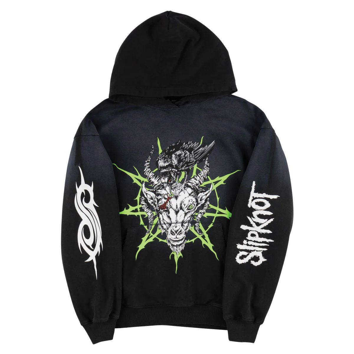 Welcome x Slipknot Ravenous Sun Fade Hoodie - Black Fade - Image 3